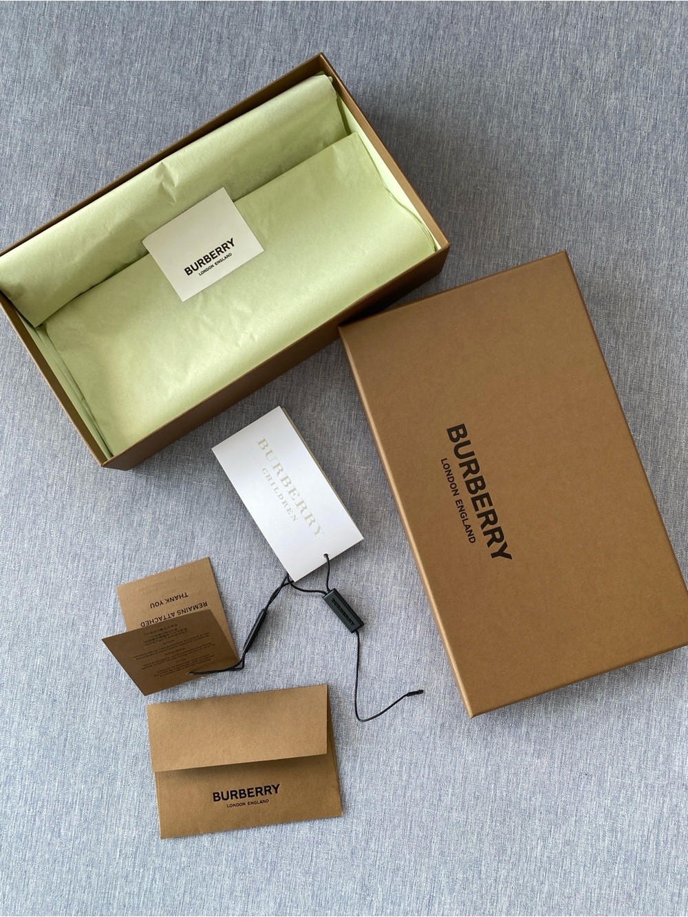 NWOT Authentic Burberry | Empty Gift Box + Tissue Envelope Display Storage Décor